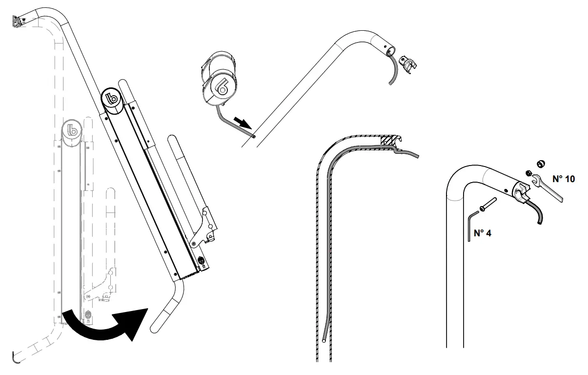BR-SYSTEMS 4000520 Bike Lift 12V Motor Installation Instruction illustration