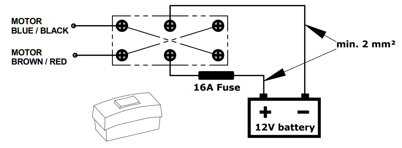BR-SYSTEMS 4000520 Bike Lift 12V Motor Installation Instruction illustration