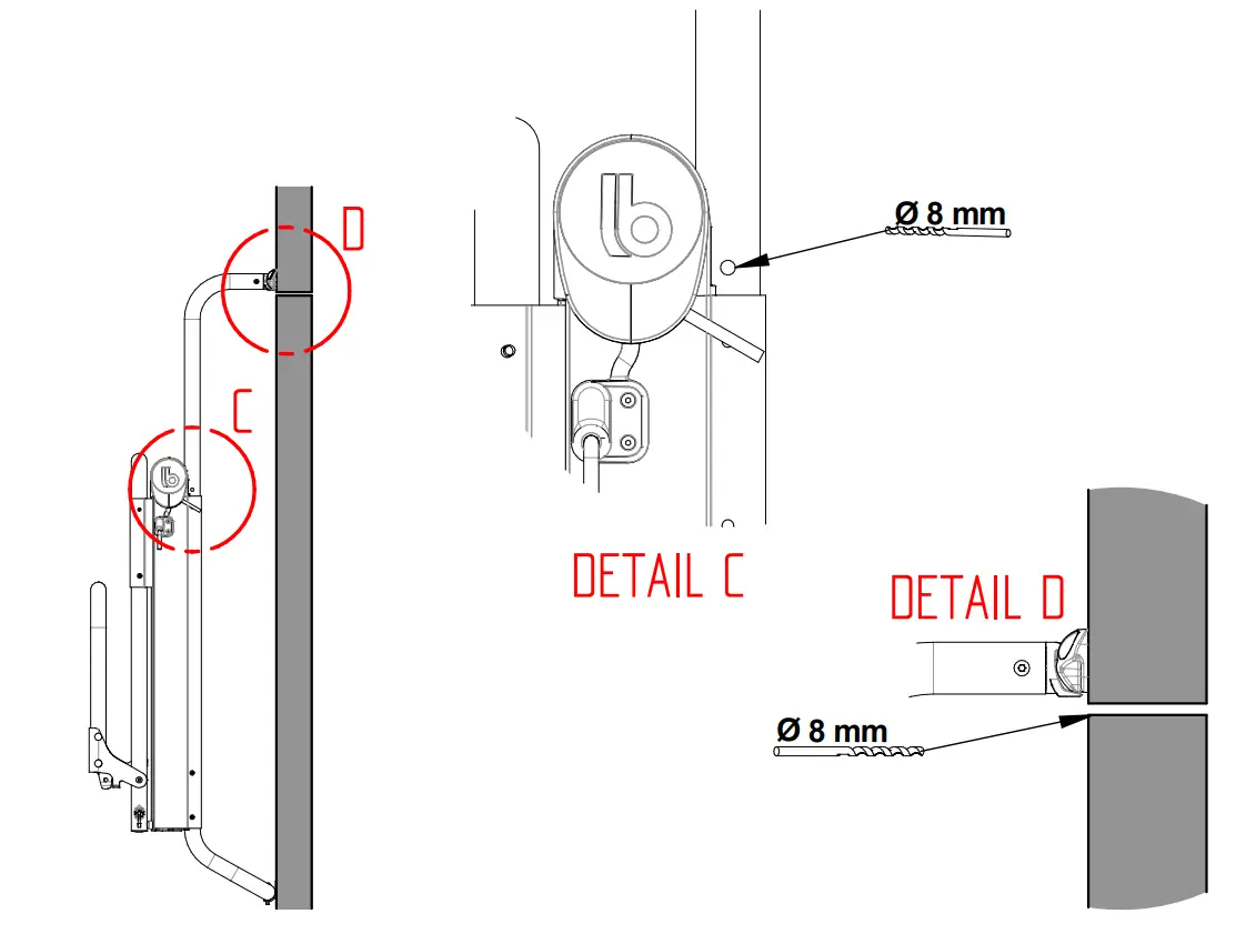 BR-SYSTEMS 4000520 Bike Lift 12V Motor Installation Instruction illustration