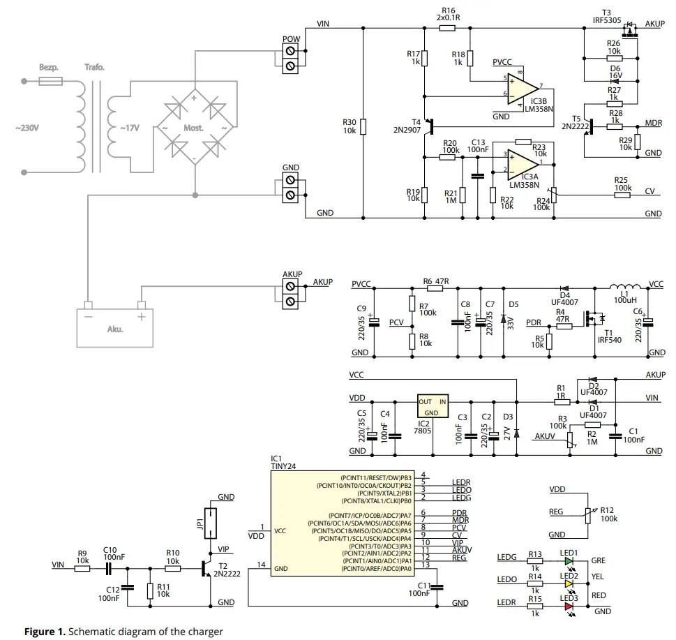 AVT3120 Automatic Charger for Lead Batteries - Figure 1