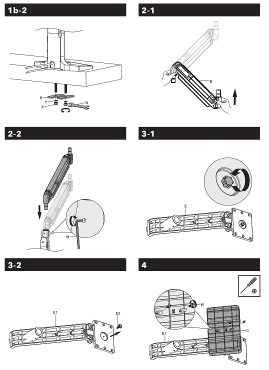 AlzaErgo APW-EGSSC110B Sit-Stand Desk Converter - 4