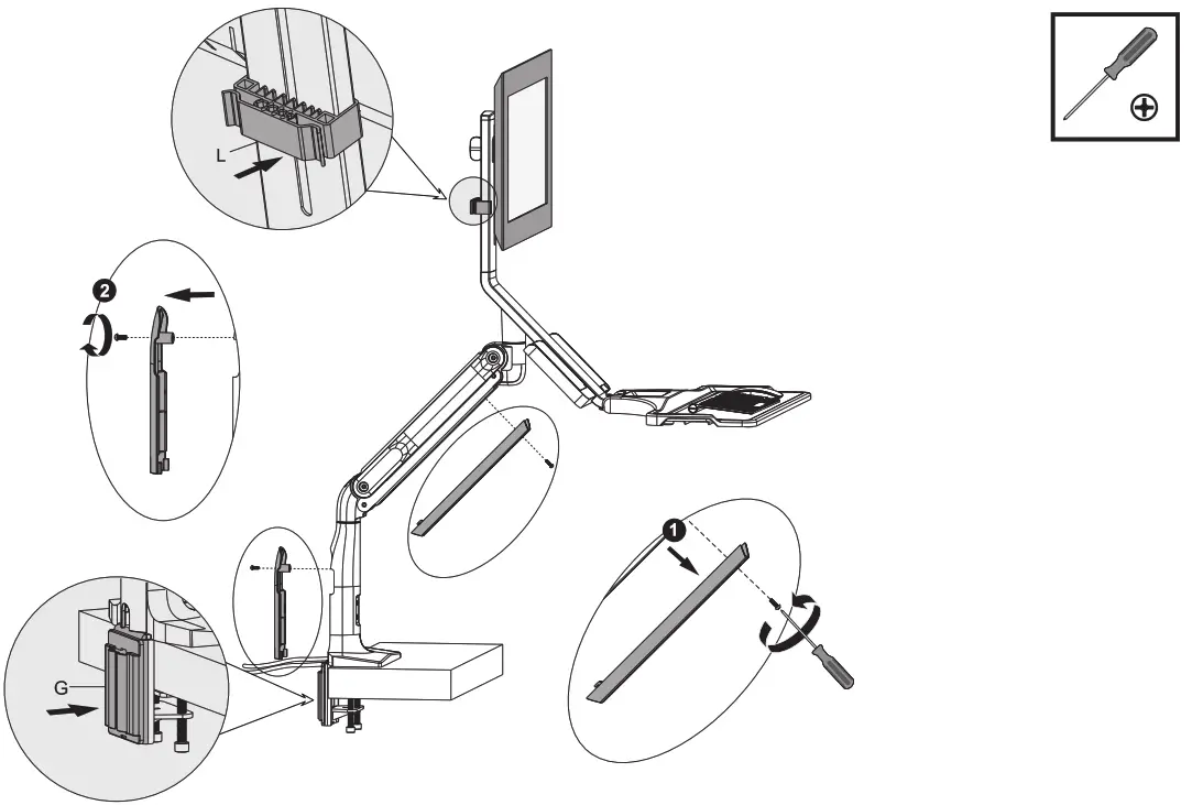 AlzaErgo APW-EGSSC110B Sit-Stand Desk Converter - 8