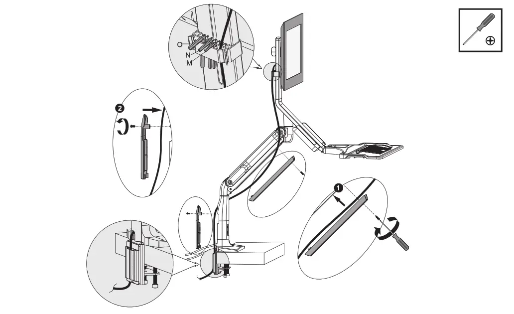 AlzaErgo APW-EGSSC110B Sit-Stand Desk Converter - 9