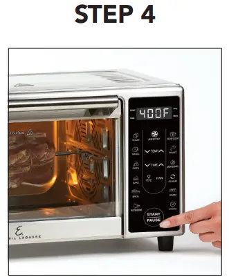 EMERIL LAGASSE EMERIL360P Power AirFryer 360Plus - Press the