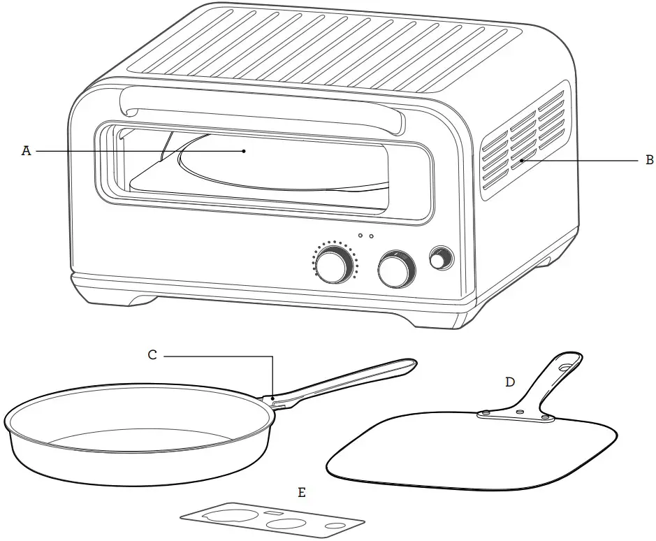 Breville BPZ820 Pizzaiolo Smart Oven - Components