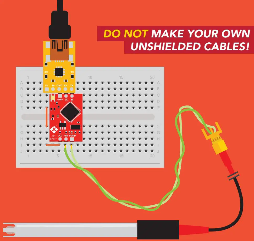 AtlasScientific B07VDMNB92 Gen 2 Consumer Grade pH Probe Double Junction Silver User Manual - DO NOT MAKE YOUR OWN UNSHIELDED CABLES!