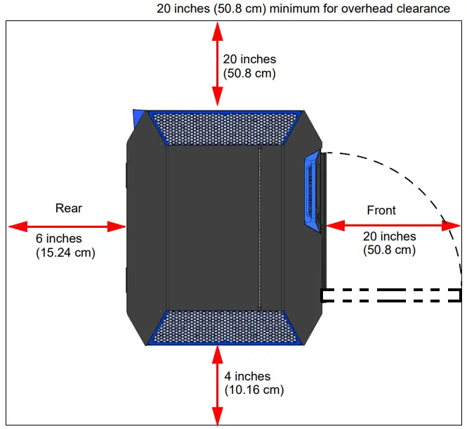 stratasys F120 Shared Office 3D Printing System - Minimum Clearances