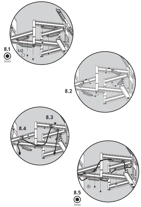 kanto PDX650SG Stainless Steel Outdoor Full Motion TV Mount - Cables