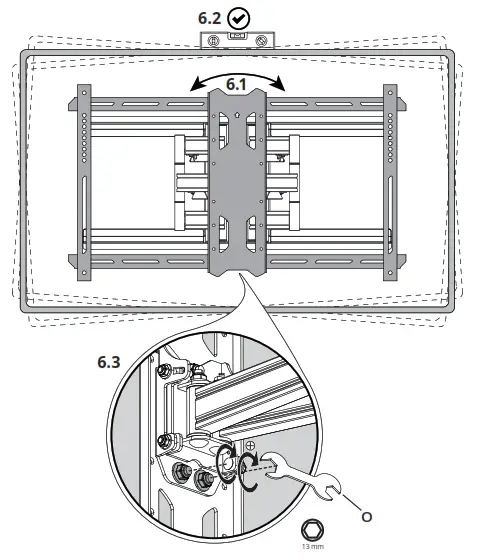 kanto PDX650SG Stainless Steel Outdoor Full Motion TV Mount - Level TV