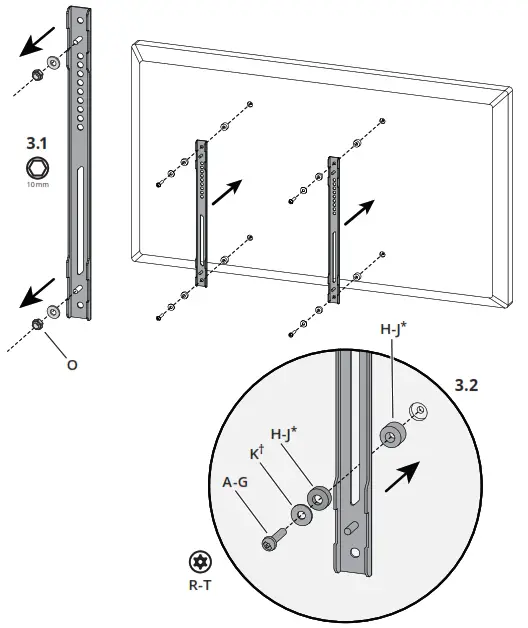 kanto PDX650SG Stainless Steel Outdoor Full Motion TV Mount - Parts1
