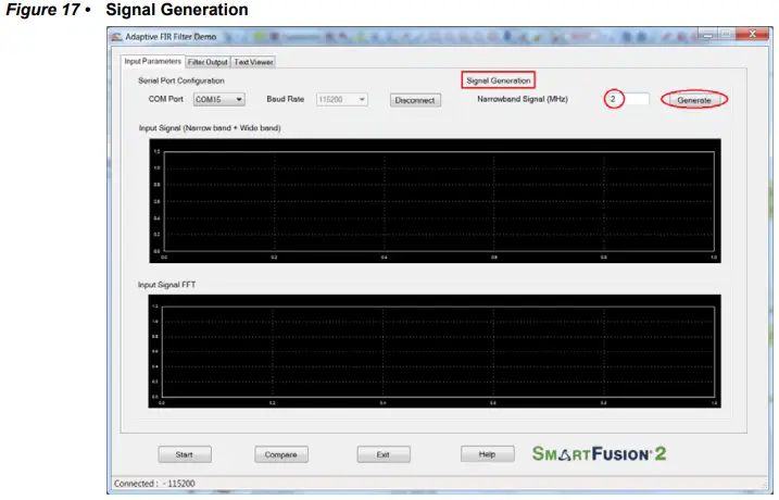 Microsemi DG0441 SmartFusion2 SoC FPGA Adaptive FIR Filter Libero - Signal Generation