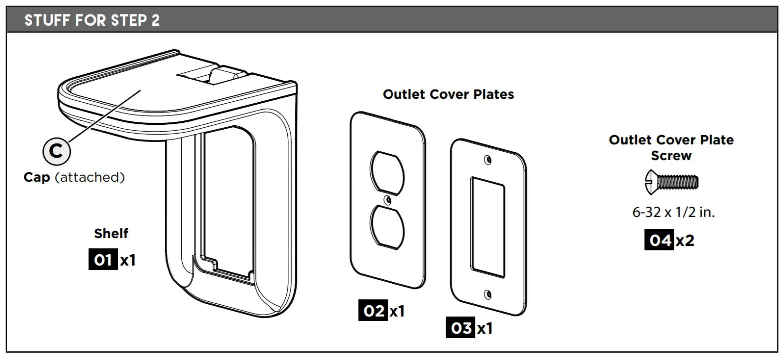 ECHOGEAR EGOS1 Outlet Shelf - Box