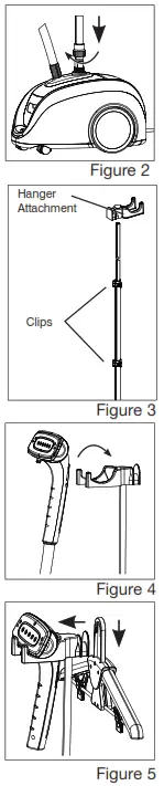 Homedics PS-350 HOME TOUCH Perfect Steam Professional Commercial Garment Steamer - Assembly Instructions
