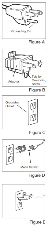 Homedics PS-350 HOME TOUCH Perfect Steam Professional Commercial Garment Steamer - Grounding Instructions