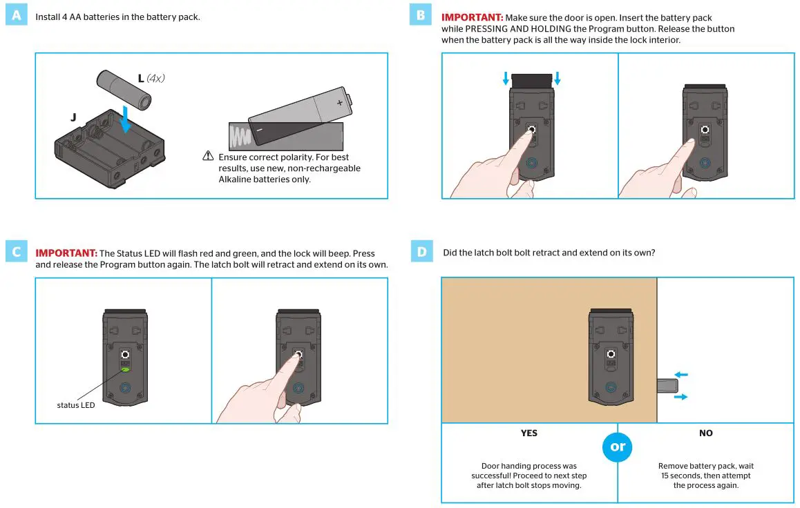 Kwikset kevo 2nd Generation - Perform the door handing process