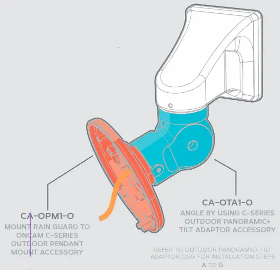 ONCAM C-Series Outdoor Panoramic+ Rain Guard Accessory - PENDANT MOUNT
