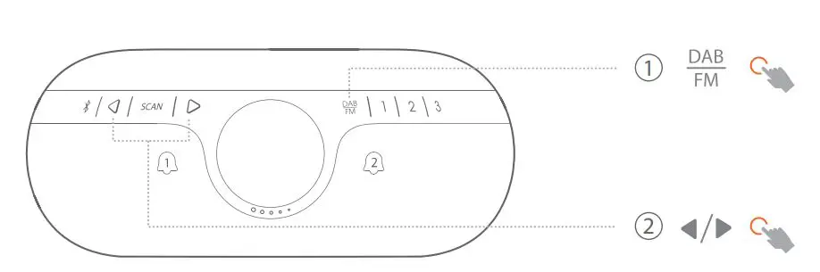 JBL HORIZON 2 DAB Bluetooth Clock Radio Speaker User Guide - RADIO TUNING