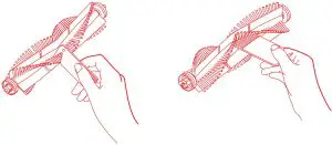 Instruction for using the cleaning tool of the main brush