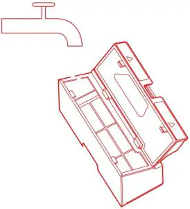 Instruction for using the cleaning tool of the main brush