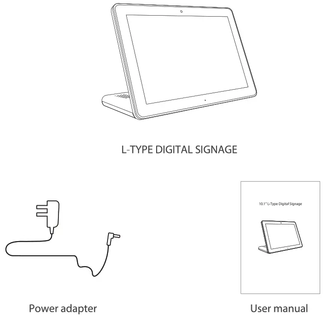 Shenzhen Electron Technology YC 1027 10 1 Inch L Type Digital Signage - TYPE DIGITAL SIGNAGE