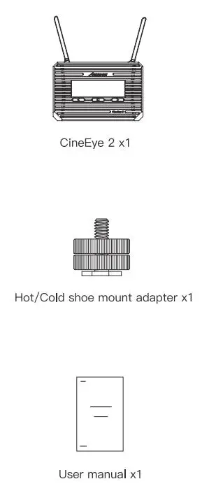 ACCSOON CineEye II Wireless Video Transmitter User Manual - in the box