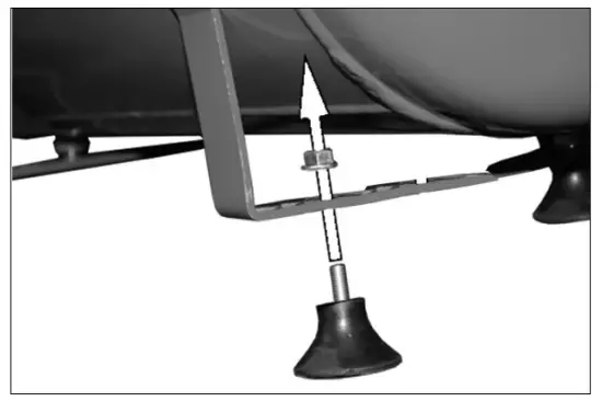 Insert the support feet