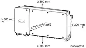 HUAWEI SUN2000 50KTL JPM0 Three Phase Power Conditioner - Installation Space