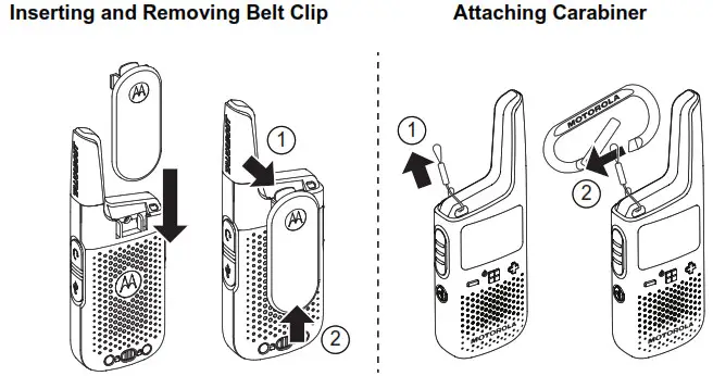 MOTOROLA TWO-WAY RADIO T380 T383- Charging the Battery 2