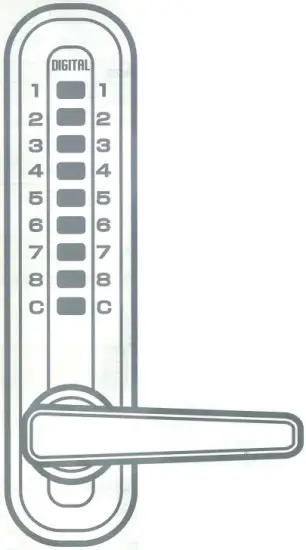 LOCKEY 7055SCP Super 8 Mechanical Digital Lock