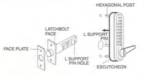 LOCKEY 7055SCP Super 8 Mechanical Digital Lock - installaing