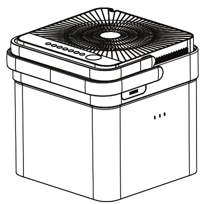 Midea MAD50PS1QGRC 50 Pint Cube Dehumidifier - Cover1