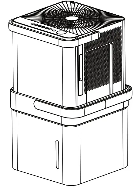 Midea MAD50PS1QGRC 50 Pint Cube Dehumidifier - Cover2