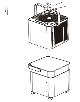 Midea MAD50PS1QGRC 50 Pint Cube Dehumidifier - Removing the collected water 1