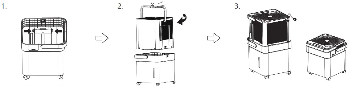 Midea MAD50PS1QGRC 50 Pint Cube Dehumidifier - Storage Instructions