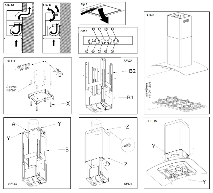 FORTE UL 507 120V - 60HZ Cortivoisland Cooker Hoods - fig