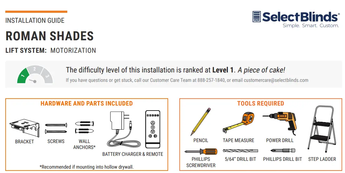 Select Blinds Classic Essential Cozy Farmhouse Motorization Roman Shades Installation Guide