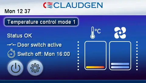 CLAUDGEN RAC10HL Large Commercial Air Curtains - Home Screen