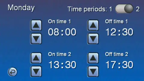 CLAUDGEN RAC10HL Large Commercial Air Curtains - time schedule