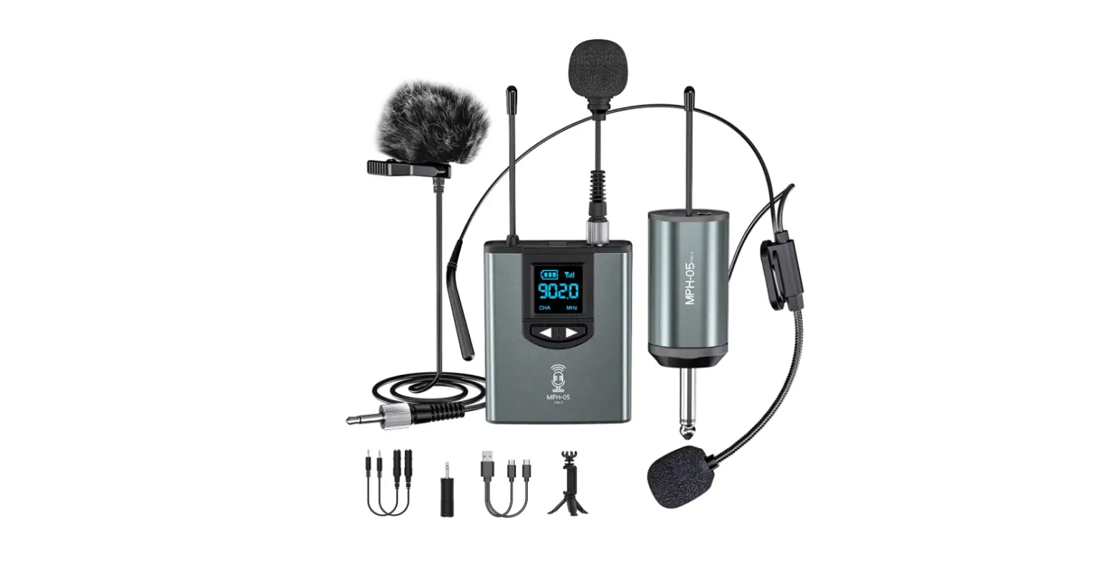 Microphone System Headset Mic/stand Mic/lavalier Lapel Mic With Rechargeable Bodypack Transmitter & Receiver-complete Features/instrucrtion Manual Microphone System Headset Mic/stand Mic/lavalier Lapel Mic With Rechargeable Bodypack Transmitter & Receiver-complete Features/instrucrtion Manual