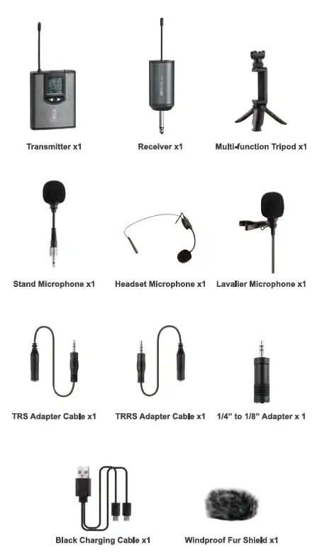 Microphone-System-Headset-Mic-Stand-Mic-Lavalier-Lap-Mic-with-Rechargeable-Bodypack-Transmitter-&-Receiver-fig-13