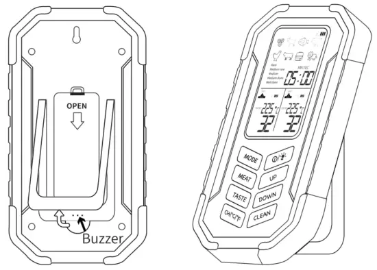 KITRESQ B09SPN4J67 Wireless Meat Thermometer - Stent