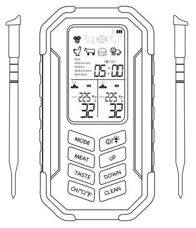 KITRESQ B09SPN4J67 Wireless Meat Thermometer