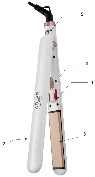 ADLER AD 2317 Ceramic Straightener - overview