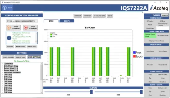 Azoteq IQS7222 EV02C Evaluation Kit Module Careful Consideration A