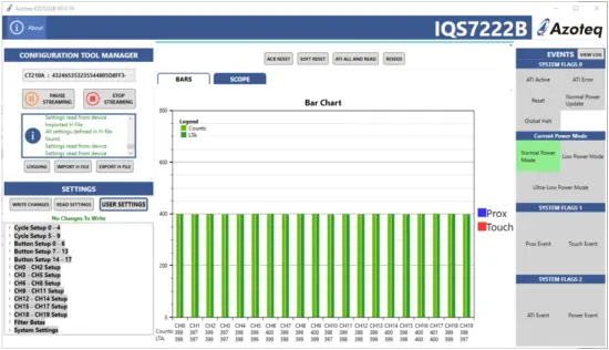 Azoteq IQS7222 EV02C Evaluation Kit Module Careful Consideration B