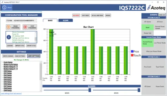 Azoteq IQS7222 EV02C Evaluation Kit Stamps E