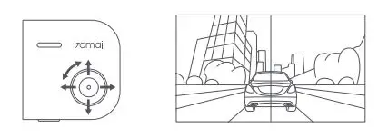 70mai Rearview Mirror Dash Cam User Manual - Adjust the camera angle