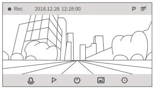 70mai Rearview Mirror Dash Cam User Manual - Main interface