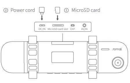 70mai Rearview Mirror Dash Cam User Manual - Preparation