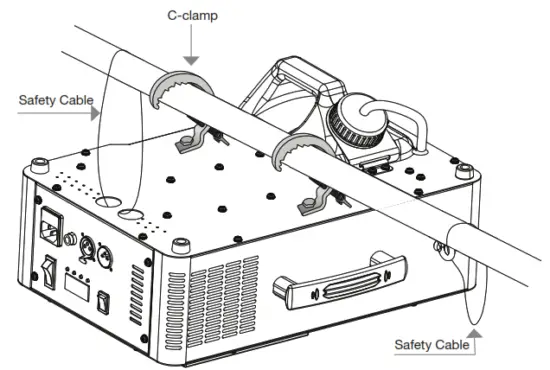 ADJ FOG823 Fog Fury Jett High Velocity Vertical Fog Machine - TRUSS MOUNTING